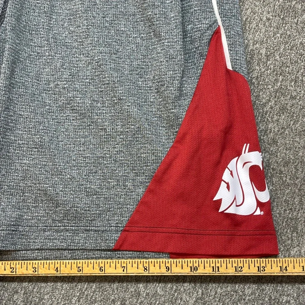 Nike Boys XL Washington State Cougars WSU Dri-FIT Shorts‎ Gray Red NCAA Athletic